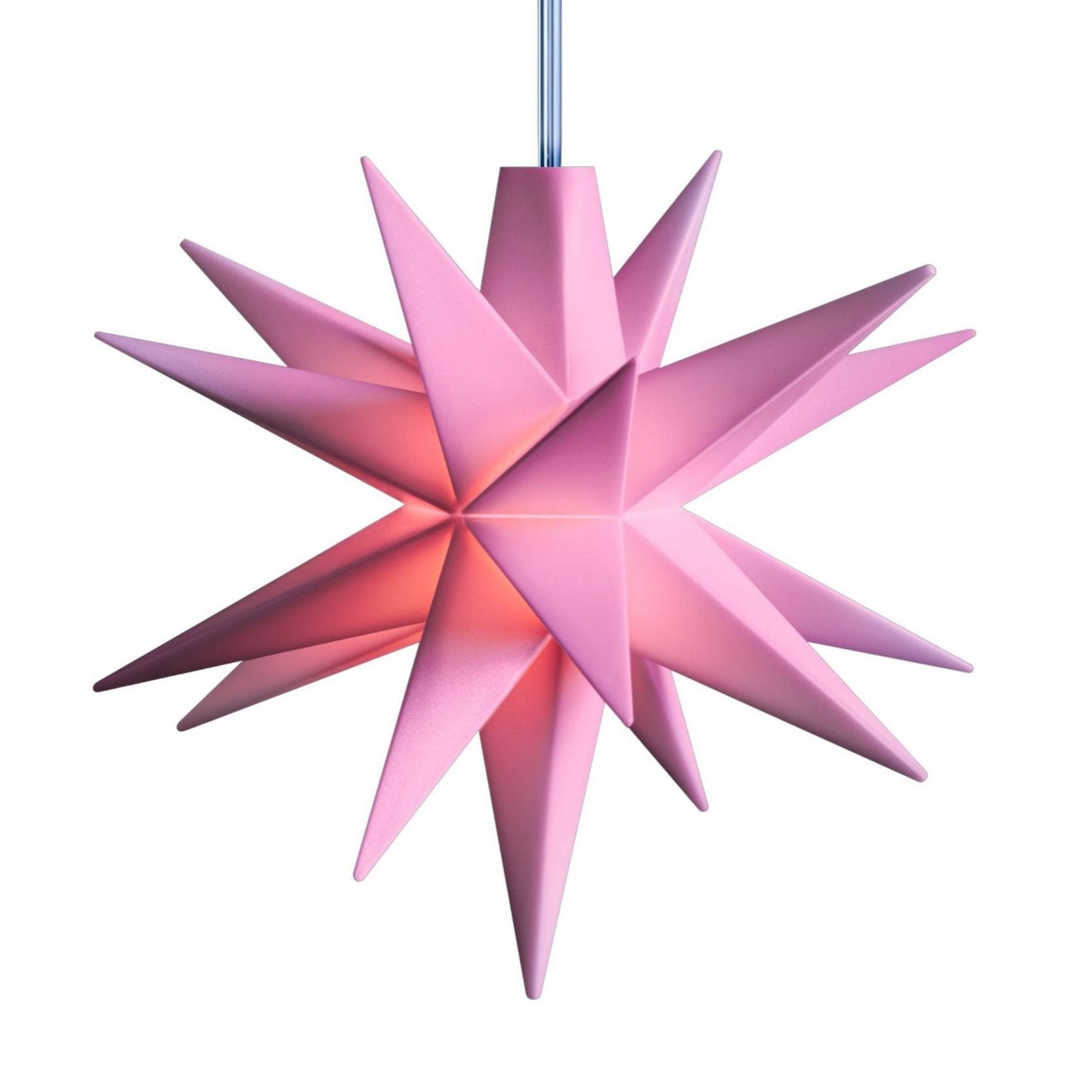 LED Einzelstern "Baby-Stern" 18 Zacken Indoor Rosa 8cm - Wohnen auf dem Land