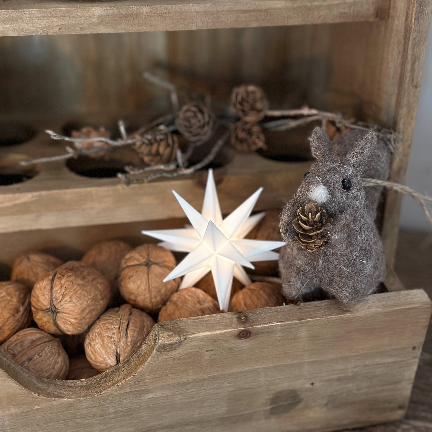 LED Einzelstern "Baby-Stern" 18 Zacken Indoor Weiß 8cm - Wohnen auf dem Land