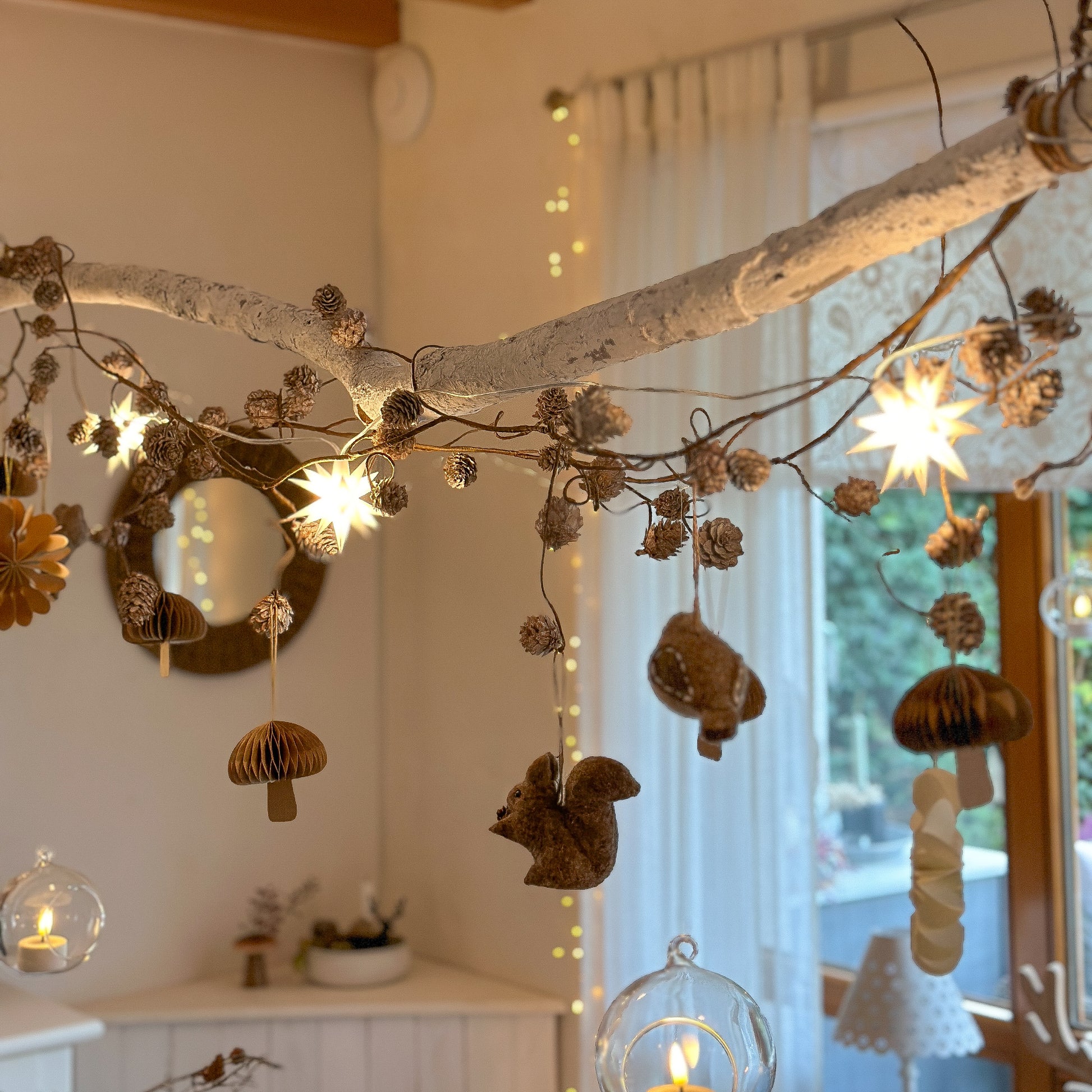 LED Sternenkette "3 Baby-Sterne" 18 Zacken Indoor Weiß 8cm - Wohnen auf dem Land