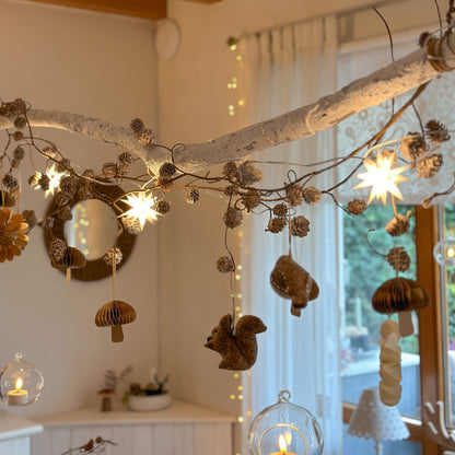 LED Sternenkette "3 Baby-Sterne" 18 Zacken Indoor Weiß 8cm - Wohnen auf dem Land