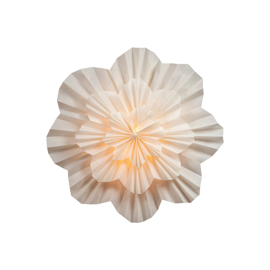 Leuchtstern 3D Aufhänger "Eisblume" Papier LED Weiß 50cm - Wohnen auf dem Land