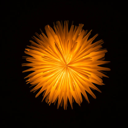 Leuchtstern 3D Aufhänger "Schneestern" Papier LED Weiß 45cm - Wohnen auf dem Land