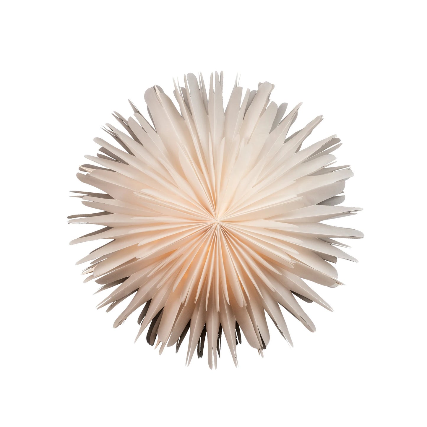 Leuchtstern 3D Aufhänger "Schneestern" Papier LED Weiß 45cm - Wohnen auf dem Land