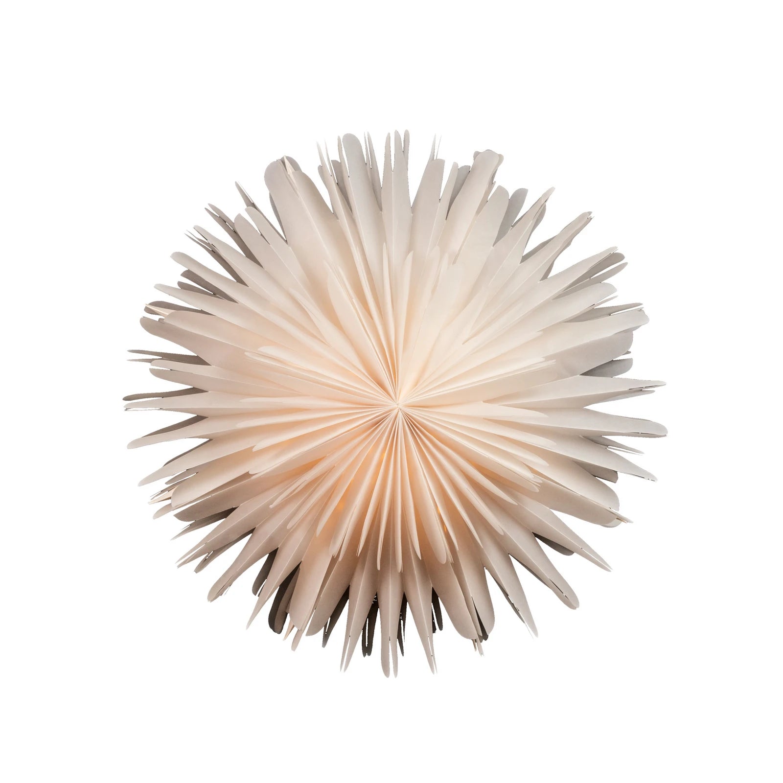 Leuchtstern 3D Aufhänger "Schneestern" Papier LED Weiß 45cm - Wohnen auf dem Land