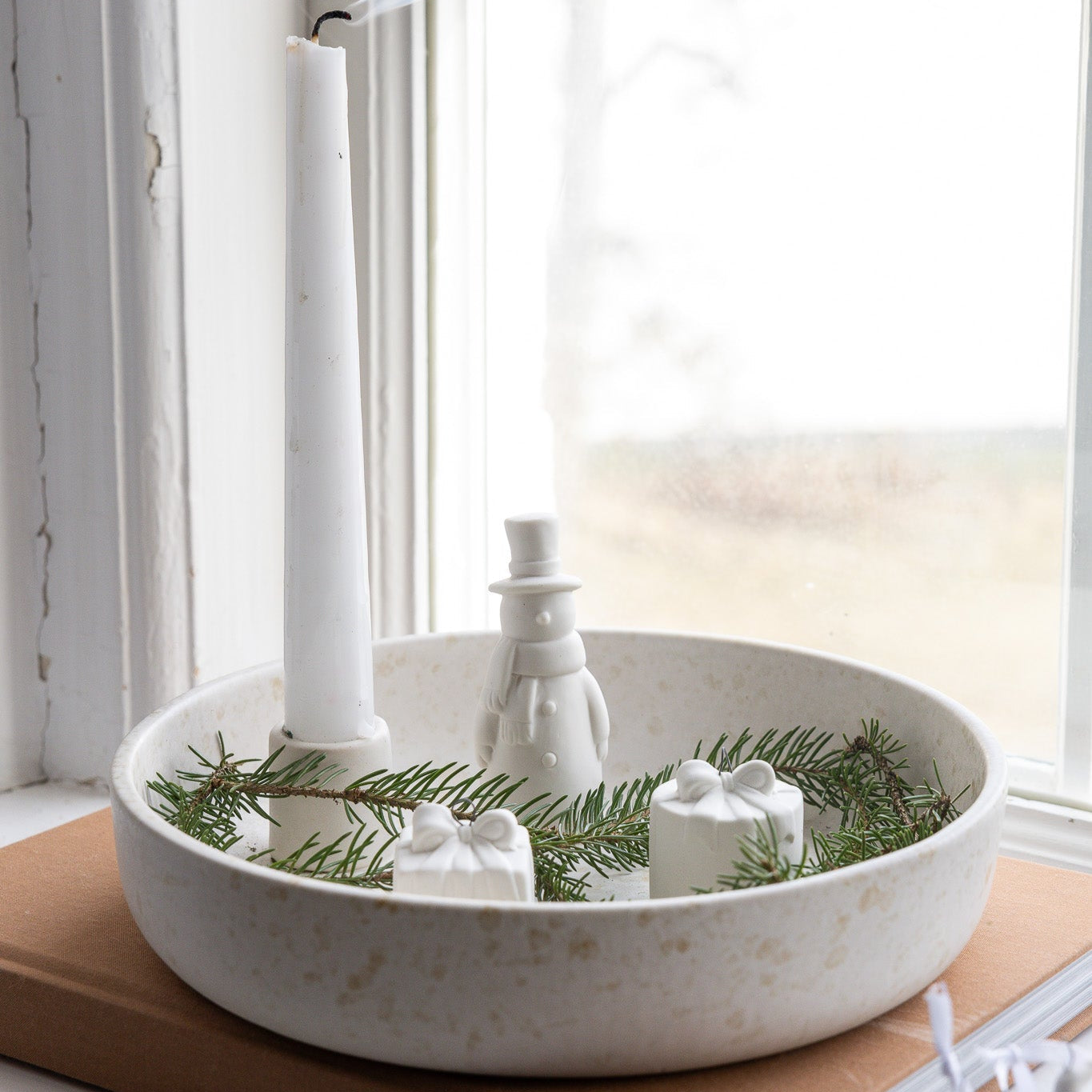 Deko Schneemann "Rune" Keramik Matt Weiß - Wohnen auf dem Land