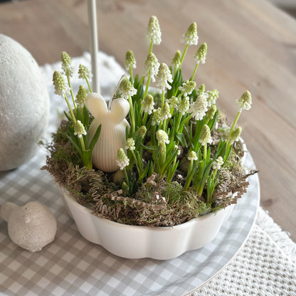 Schale Kerzenhalter Lidatorp "Daisy" Keramik Matt Weiß - Wohnen auf dem Land