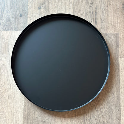 Schwarzes Metalltablett Noir rund 30 cm