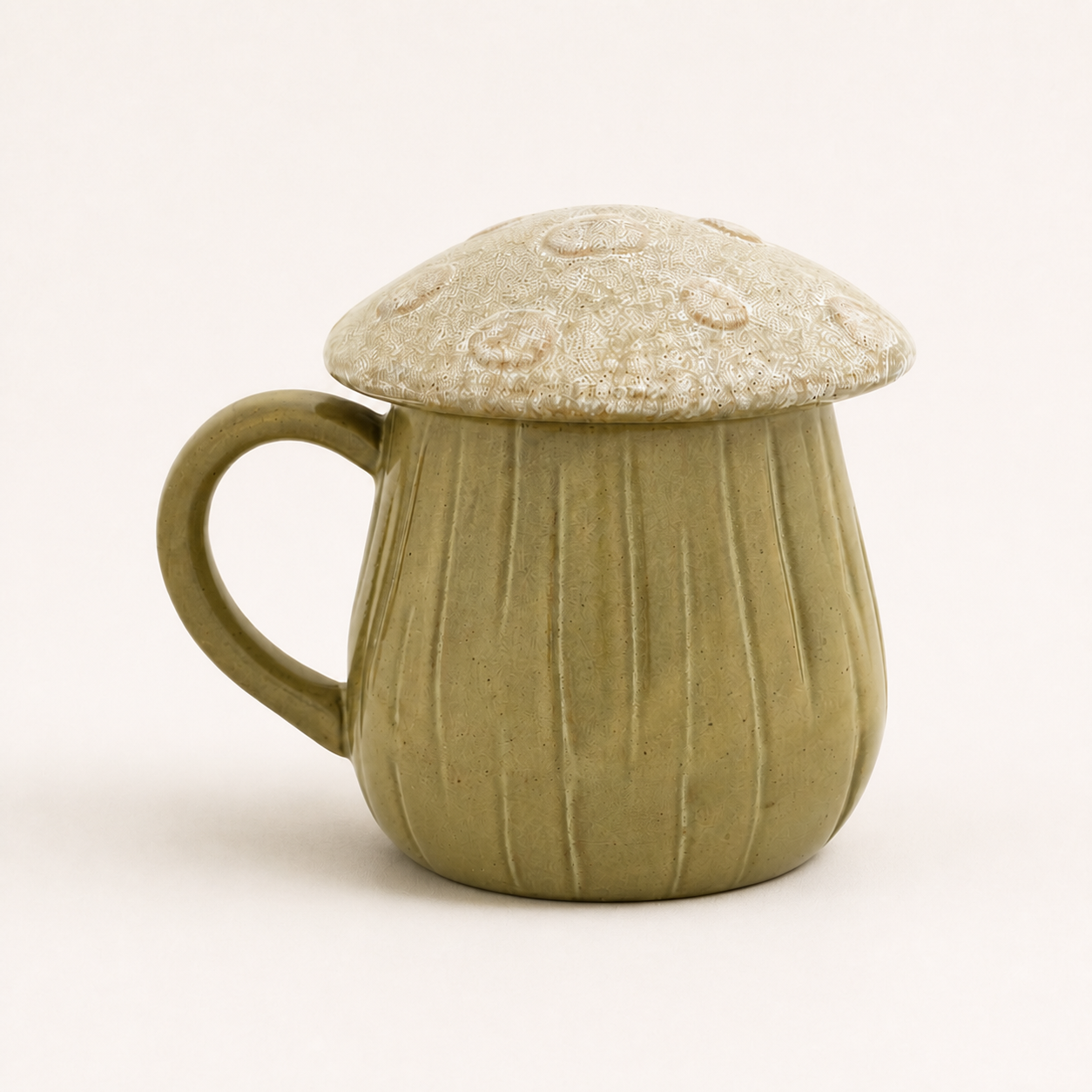 Tasse Mushroom Grün als einzelner Freisteller