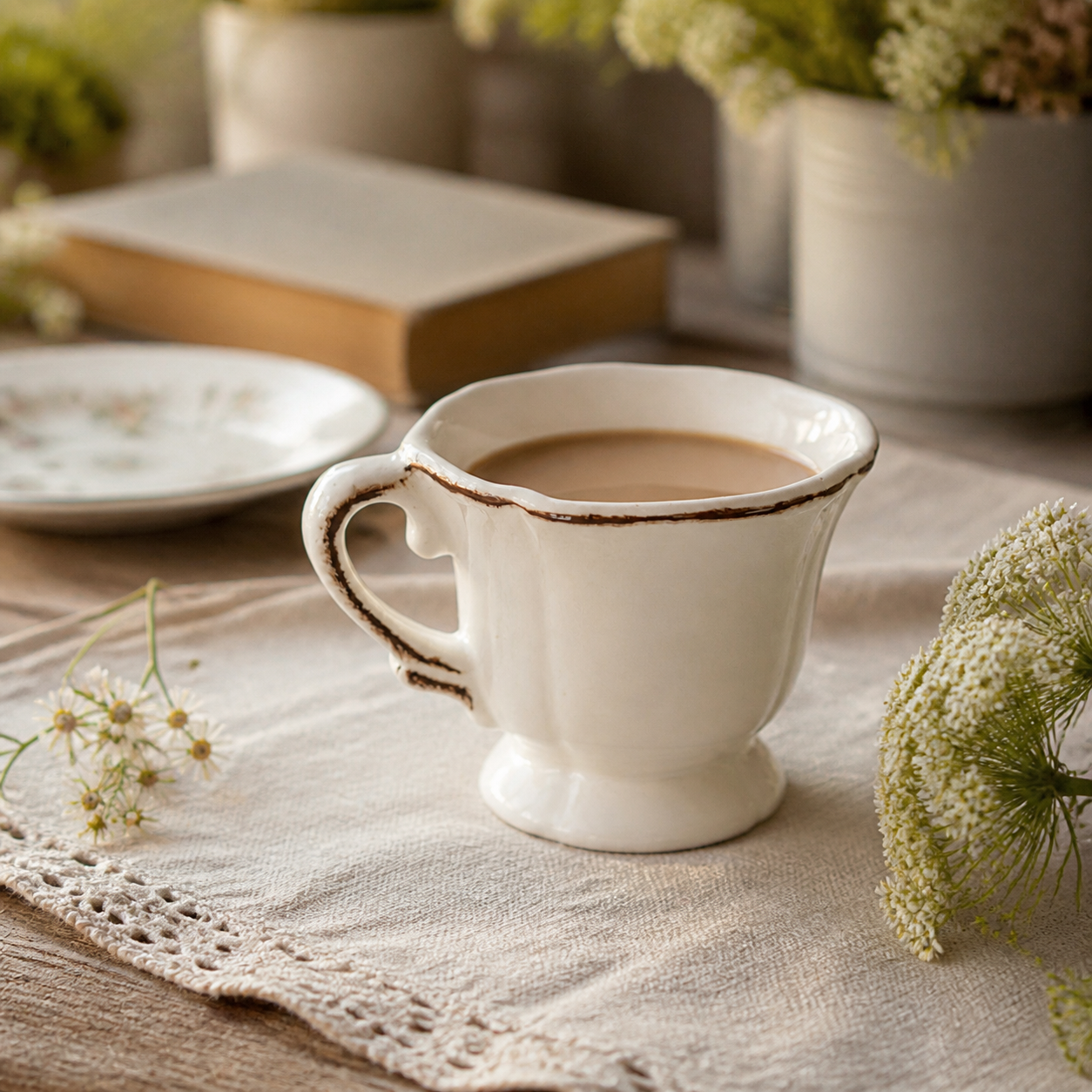 Tasse Nonna Keramik Vintage im Landhaus Kaffee Ambiente