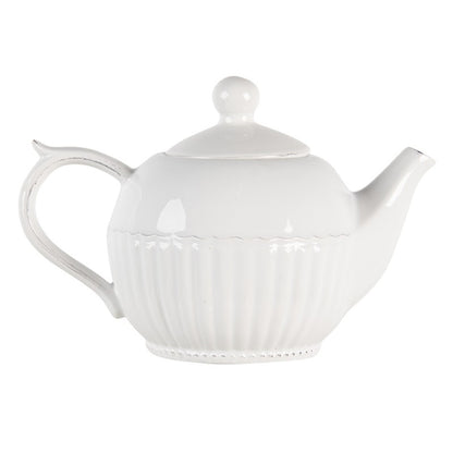 Teekanne "Landhaus" Keramik weiß 750ml