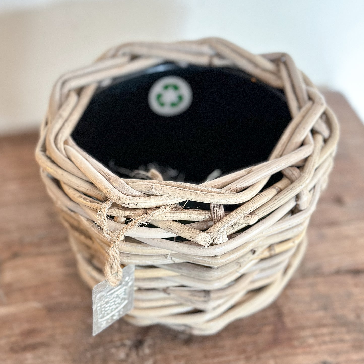 Korb Blumenpot Pflanzkübel "DryPot" Rattan 17cm - Wohnen auf dem Land