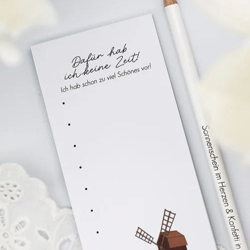 Notizblock - Dafür hab ich keine Zeit! - Wohnen auf dem Land