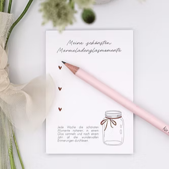 Notizblock - Marmeladenglasmomente - Wohnen auf dem Land
