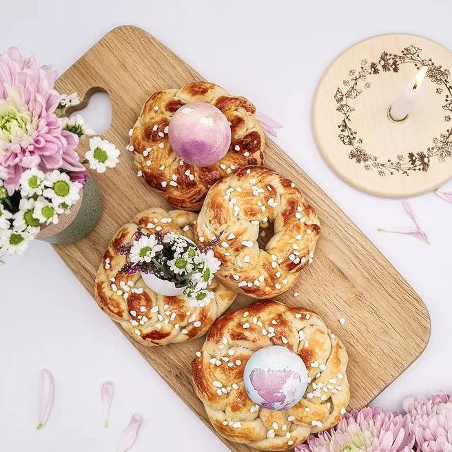 Kerzenteller - Blumenkranz - Wohnen auf dem Land