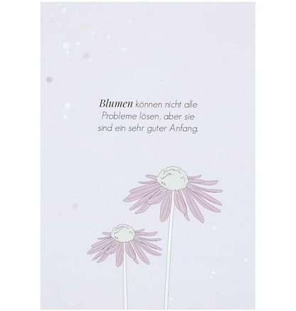 Postkarte "Blumen sind ein guter Anfang" - Wohnen auf dem Land