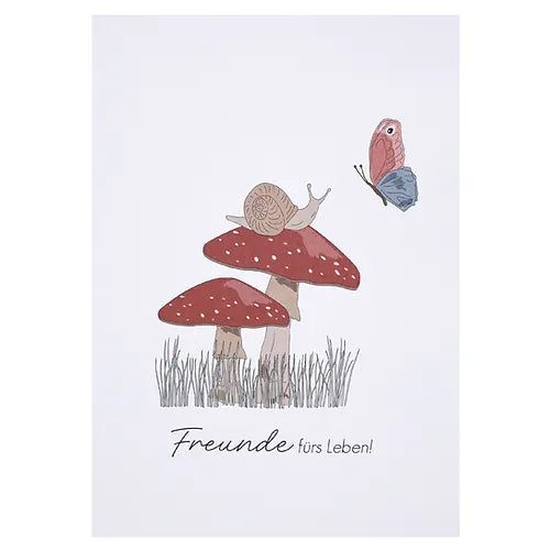 Postkarte "Freunde fürs Leben" - Wohnen auf dem Land