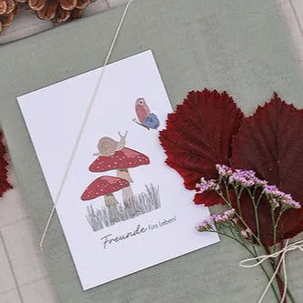 Postkarte "Freunde fürs Leben" - Wohnen auf dem Land