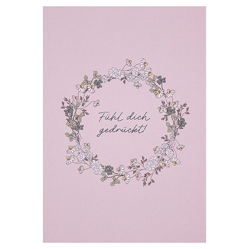 Postkarte "Fühl dich gedrückt!" - Wohnen auf dem Land