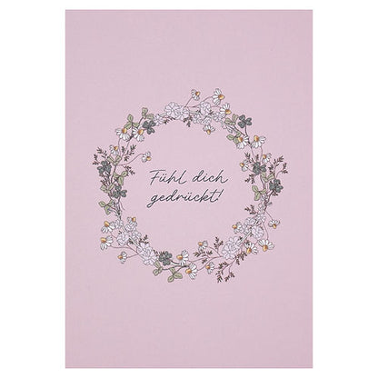 Postkarte "Fühl dich gedrückt!" - Wohnen auf dem Land