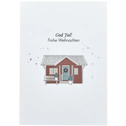 Postkarte "God Jul!" - Wohnen auf dem Land