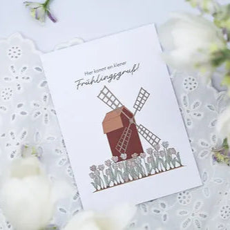 Postkarte "Hier kommt ein kleiner Frühlingsgruß!" - Wohnen auf dem Land