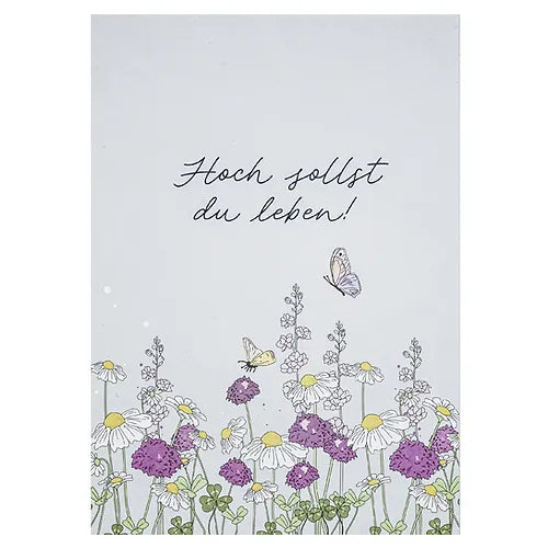 Postkarte "Hoch sollst du leben!" - Wohnen auf dem Land