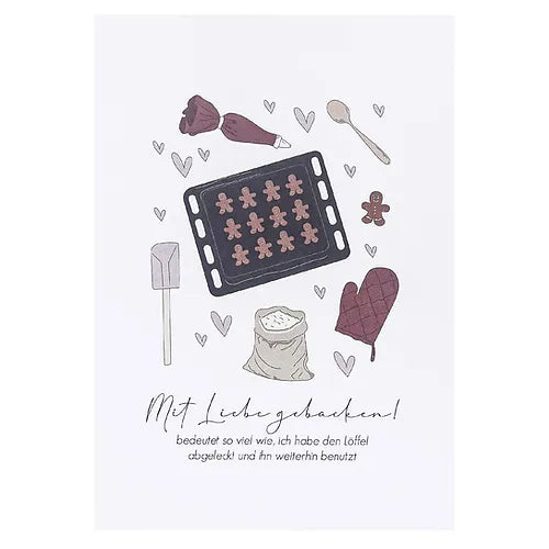Postkarte "Mit Liebe gebacken" - Wohnen auf dem Land
