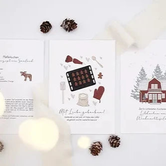 Postkarte "Mit Liebe gebacken" - Wohnen auf dem Land