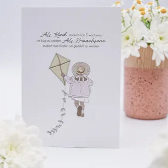 Postkarte "Von Kindern lernen" - Wohnen auf dem Land