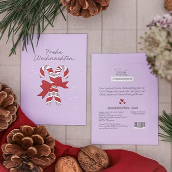 Mandelröschen-Saat - Frohe Weihnachten - Wohnen auf dem Land