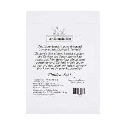 Zinnien-Saat - Sonnenschein im Herzen und Konfetti für die Seele! - Wohnen auf dem Land