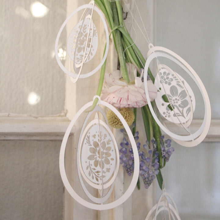 Anhänger Deko Ostereier "Osterzauber" Papier 3 Varianten - Wohnen auf dem Land