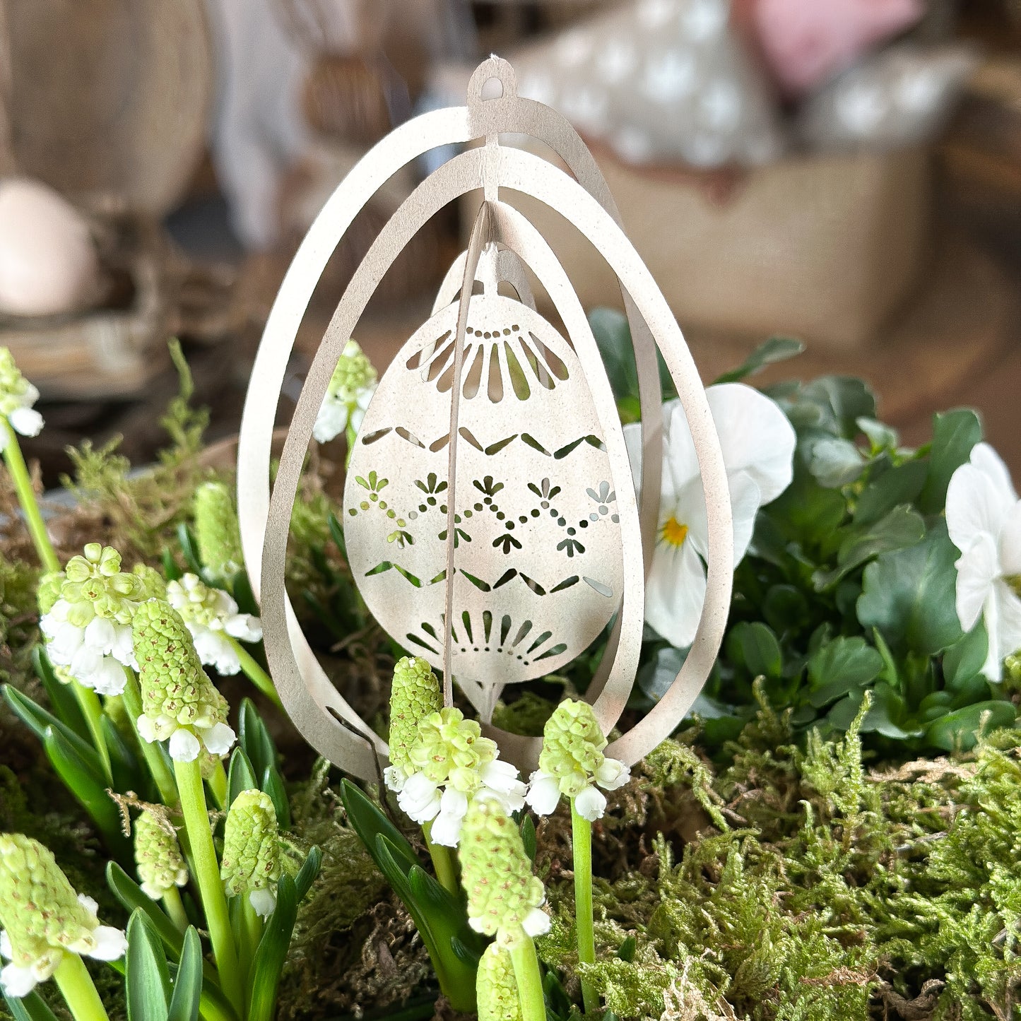 Anhänger Deko Ostereier "Osterzauber" Papier 3 Varianten - Wohnen auf dem Land