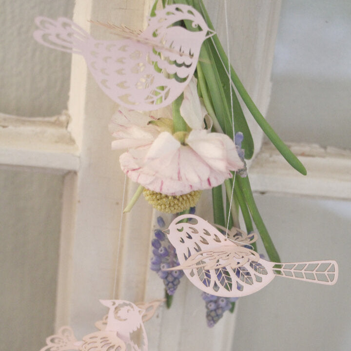 Anhänger Deko Vögel "Birds" Papier 3 Farben - Wohnen auf dem Land