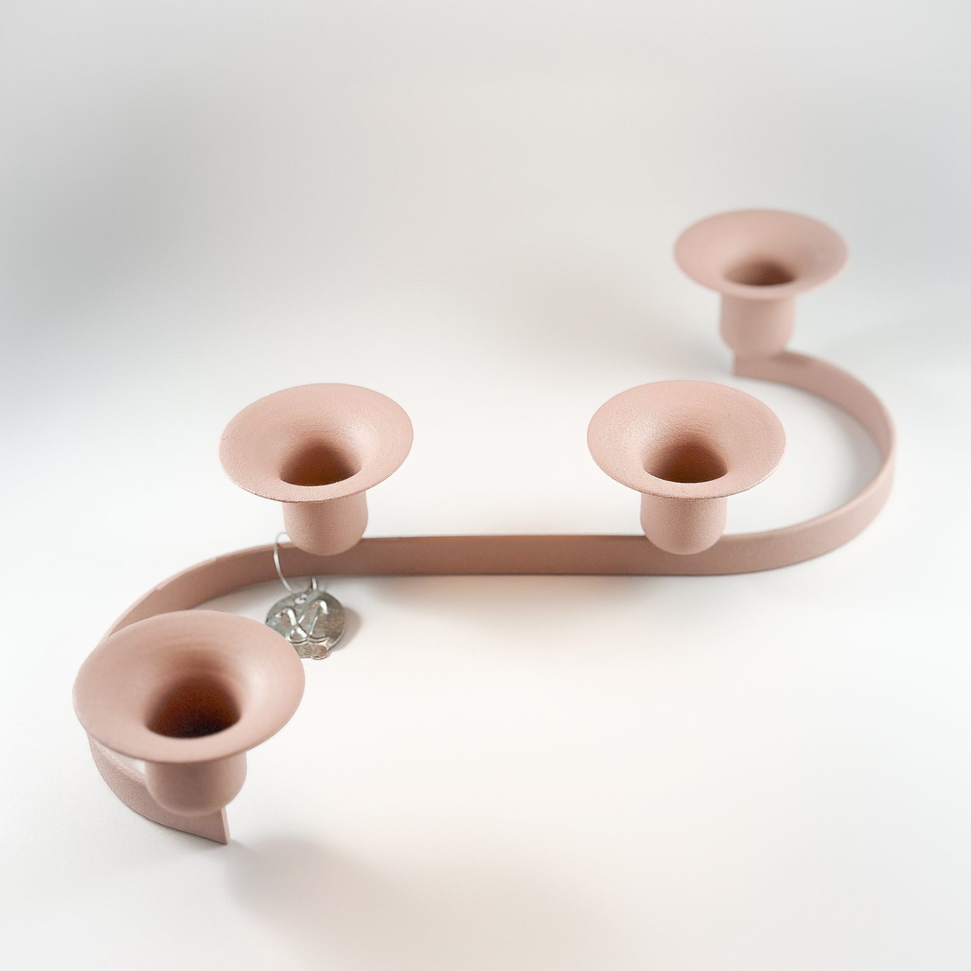 Kerzenhalter "Blush" für Stabkerzen Rosa 28cm - Wohnen auf dem Land