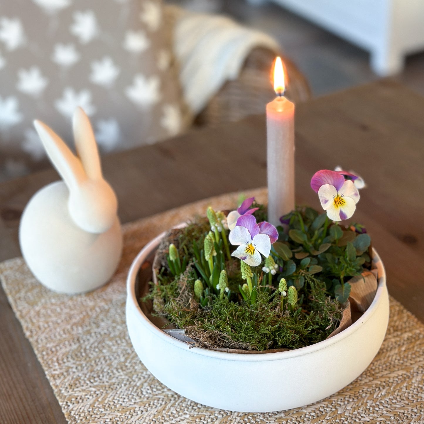 Schale Deko Tablett "Lille Jern" Metall Rund Weiß 20cm - Wohnen auf dem Land