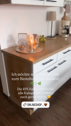 Ich möchte mich bei euch für eure Bestellungen bedanken! 🌿🤍🌿 Die 10% Rabatt gelten für alle Kategorien. Stöbert euch