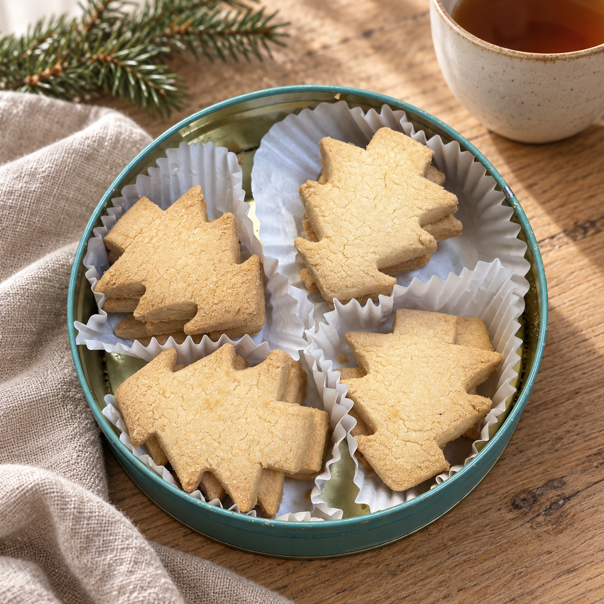 Weihnachts-Keksdose „Butter Cookies“ mit Gebäck 114g – JOY oder Merry Xmas – ambiente 04 merry xmas inhalt