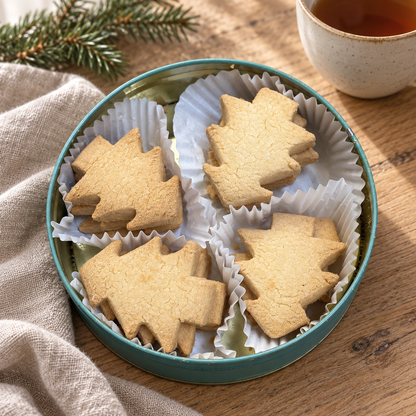Weihnachts-Keksdose „Butter Cookies“ mit Gebäck 114g – JOY oder Merry Xmas – ambiente 04 merry xmas inhalt