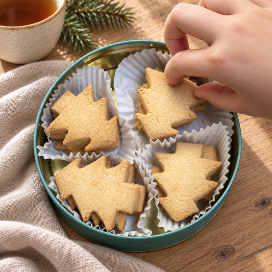 Weihnachts-Keksdose „Butter Cookies“ mit Gebäck 114g – JOY oder Merry Xmas – ambiente 06 merry xmas hand