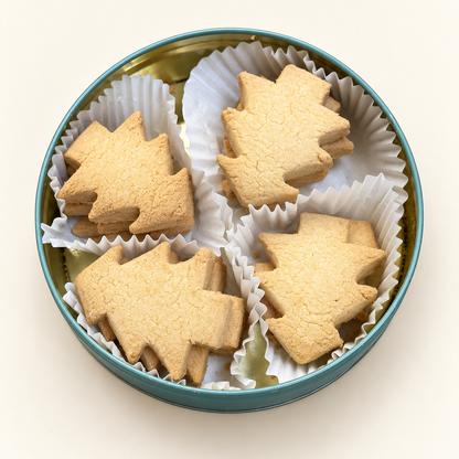 Weihnachts-Keksdose „Butter Cookies“ mit Gebäck 114g – JOY oder Merry Xmas – inhalt 01 merry xmas