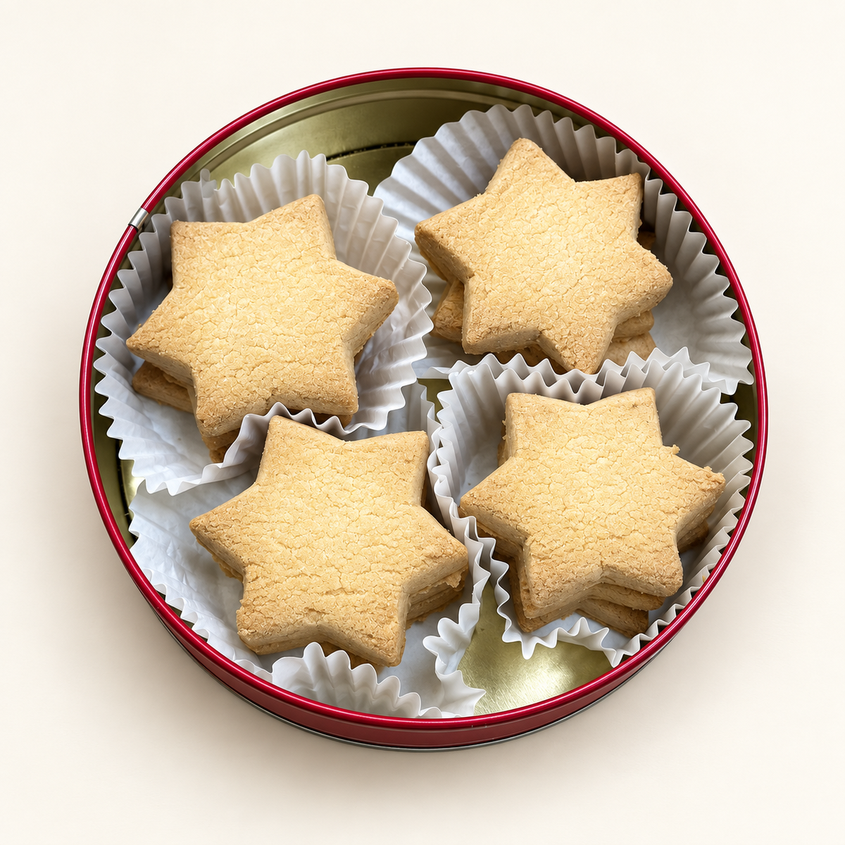 Weihnachts-Keksdose „Butter Cookies“ mit Gebäck 114g – JOY oder Merry Xmas – inhalt 02 joy