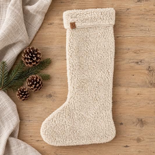 Weihnachtsstrumpf „Teddy“ zum Befüllen Taupe 47cm – Ambiente · Winter