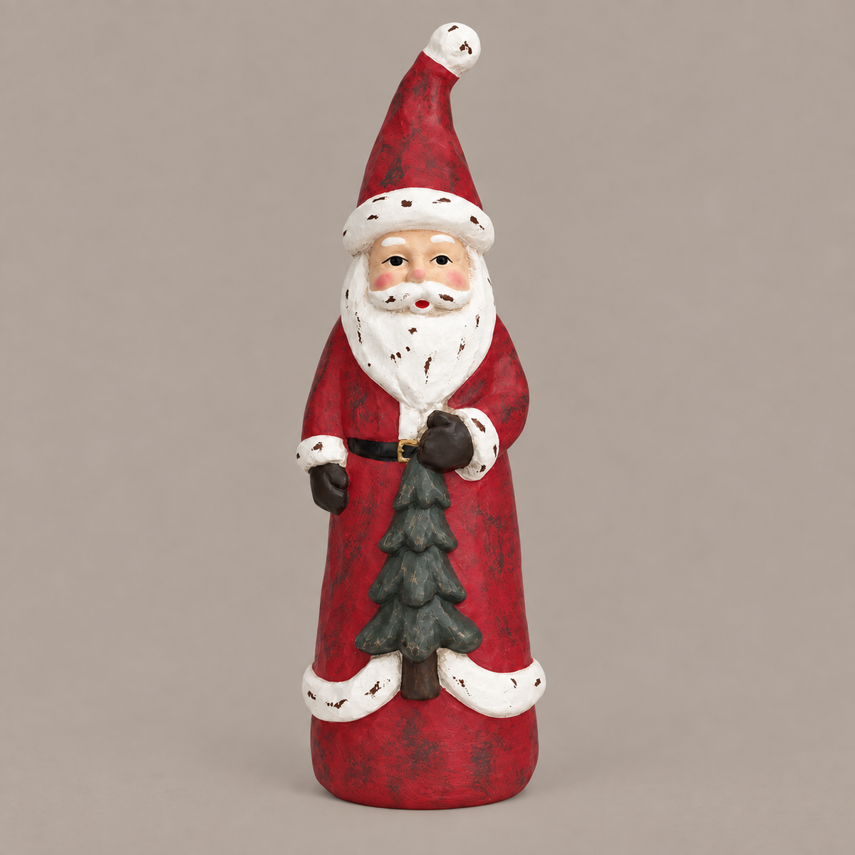 Deko Nikolaus „Klaas“ Ton Rot 20cm Tannenbaum oder Kranz – Freisteller · Tannenbaum