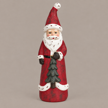 Deko Nikolaus „Klaas“ Ton Rot 20cm Tannenbaum oder Kranz – Freisteller · Tannenbaum