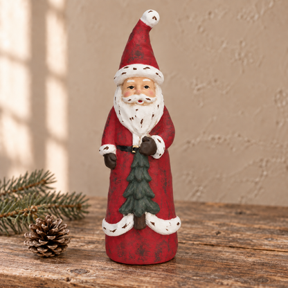 Deko Nikolaus „Klaas“ Ton Rot 20cm Tannenbaum oder Kranz – Ambiente · Tannenbaum