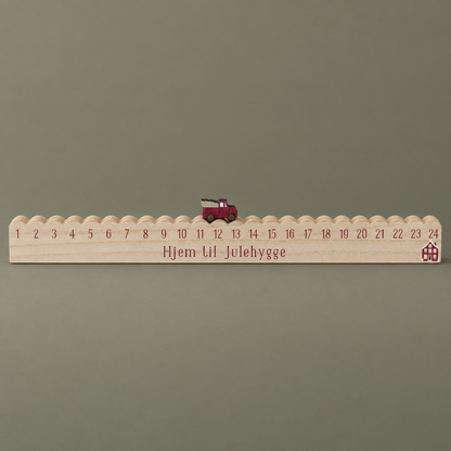 Adventskalender „Weihnachtsfahrt“ MDF 1–24 50cm – 2 Varianten – Produktansicht