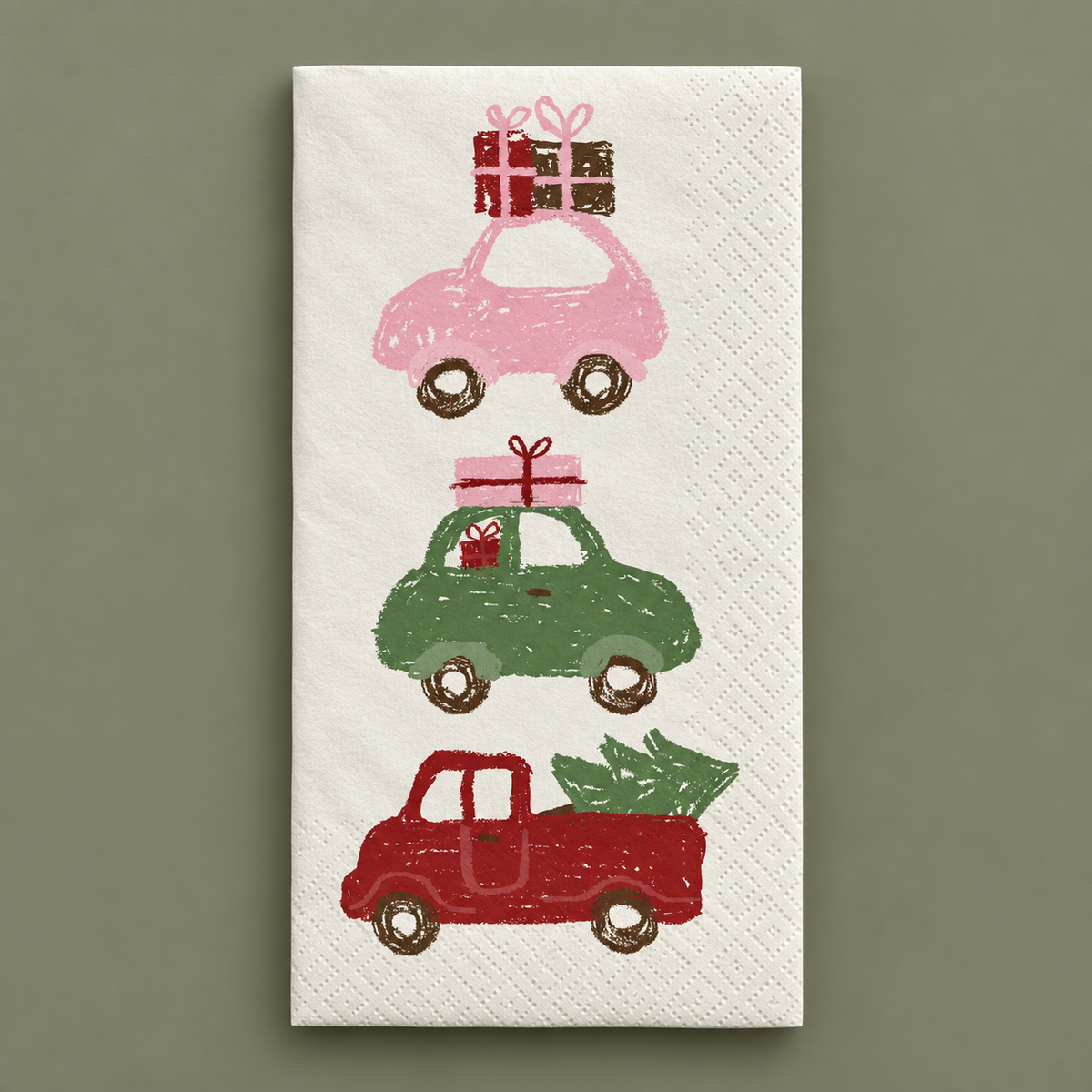 Papierservietten „Weihnachtsheimweg“ 16er-Pack 10x20cm – Produktansicht