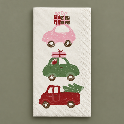 Papierservietten „Weihnachtsheimweg“ 16er-Pack 10x20cm – Produktansicht