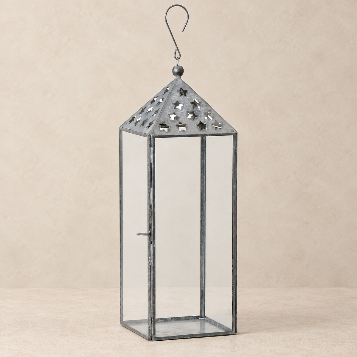 Laterne „Sternenlicht“ groß Metall Glas 30cm – Produktansicht